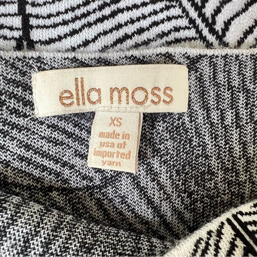 SALE …Ella Moss Stretchy Midi Pencil Skirt Black-and-white Graphic size XS - Picture 2 of 6